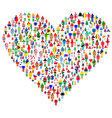 People made Heart Shape vector image