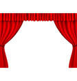 Red stage curtains vector image