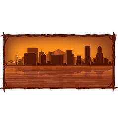 Portland skyline vector image