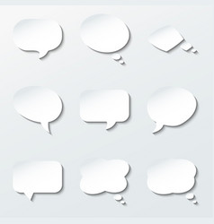 Various cute speech bubble doodle stickers set Vector Image