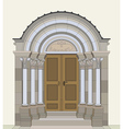 Romanesque portal vector image