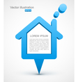 Blue house pointer vector image