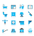 Construction and building equipment Icons vector image