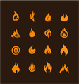 Flame icons vector image
