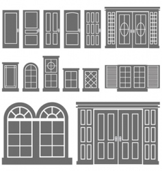 Door and window vector image