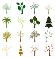 Set of trees vector image
