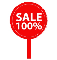 Sale poster with percent discount vector image
