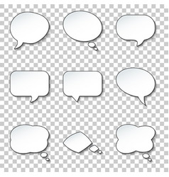 Various cute speech bubble doodle stickers set Vector Image