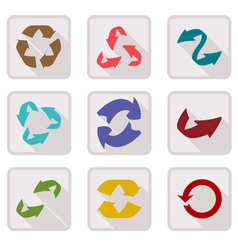 Arrow set button vector image