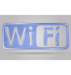 Transparent sign wi fi 02 vector image