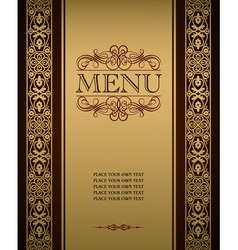 Menu cover vector image