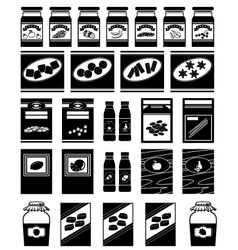Set of packages for products vector image