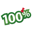Hundred percent sticker vector image