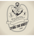 Vintage nautical themed wedding invitation vector image