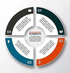 Modern business options banner circle infographics vector image