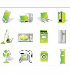 Icon set vector image