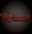 HALLOWEEN hand lettering vector image