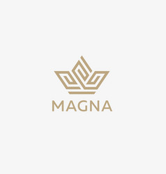 Crown flower logo icon design premium Crown flower logo icon design premium vector image