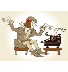 Writing poet vector image