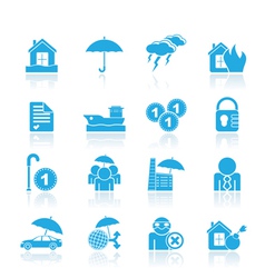 Insurance and risk icons Insurance and risk icons vector image