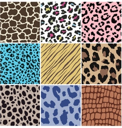 Seamless animal skin fabric pattern vector image