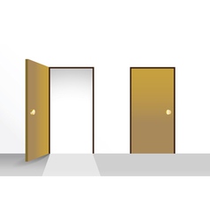 Open doors vector image