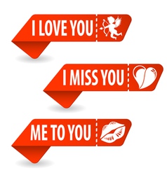Collect Valentines Day Signs vector image