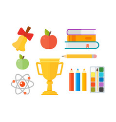 School supplies stationery equipment School supplies stationery equipment vector image