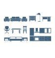 Furniture icons vector image