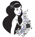 Beautiful young woman vector image