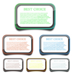 Rounded Rectangle Frames vector image