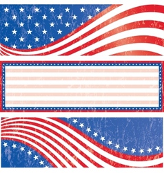 American flag stickers set vector image