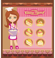 Retro kitchen Girl vector image