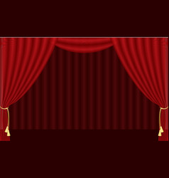 Red curtain vector image