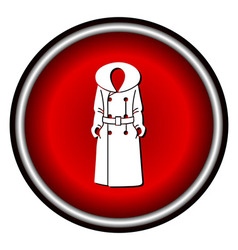 Women coat icon on white background Women coat icon on white background vector image