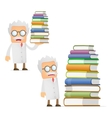 Scientist with books vector image