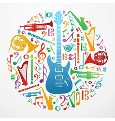 Love for music concept background vector image