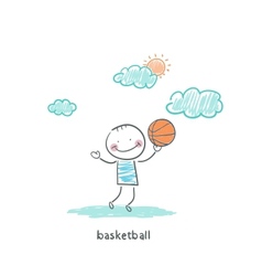 Basketball player vector image