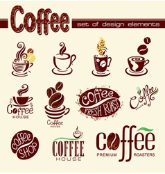 Coffee elements for design vector image