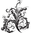 Floral scroll vector image