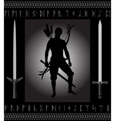 Fantasy hunter vector image