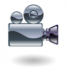 Movie camera vector image