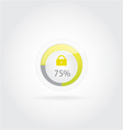 Lock icon with preloader vector image