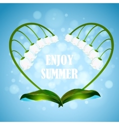 Enjoy the summer with heart shape Enjoy the summer with heart shape vector image