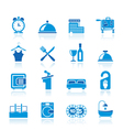Hotel and motel icons vector image