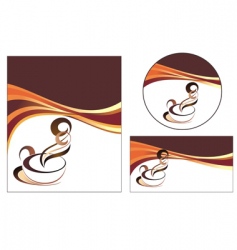 Coffee design elements vector image
