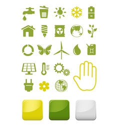 Environment and ecology icons set vector image