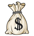 Money bag with dollar sign vector image
