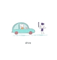 The driver and a policeman vector image