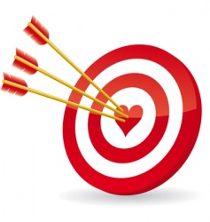 Target love vector image